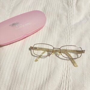 Vintage CYMA Gold Rim Glasses Ivory